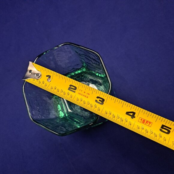 Libbey Facets Green Old Fashioned Glasses Set Of 2 - Picture 5 of 5